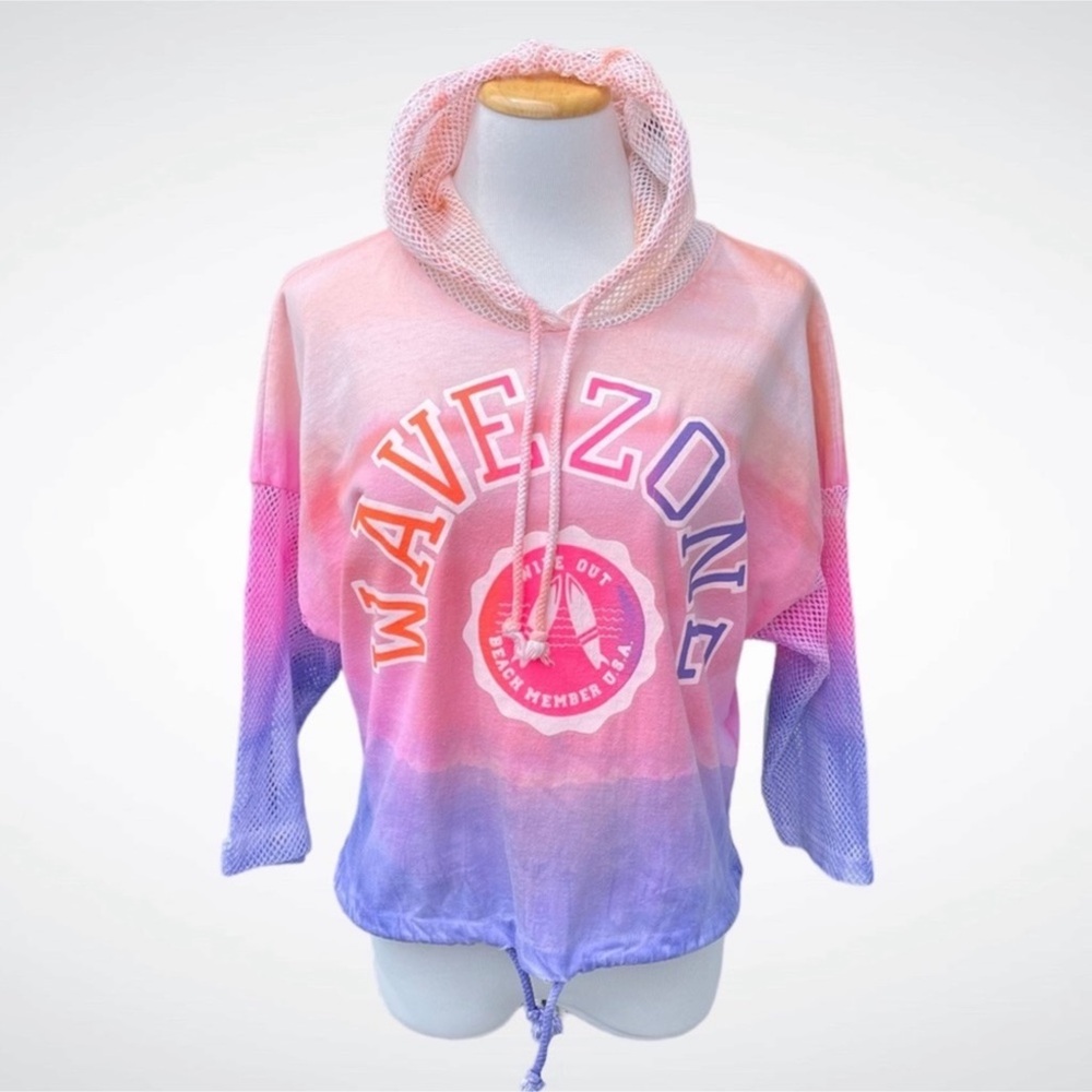 RAVE Wave Zone Pastel Colorblock Hoodie One Size